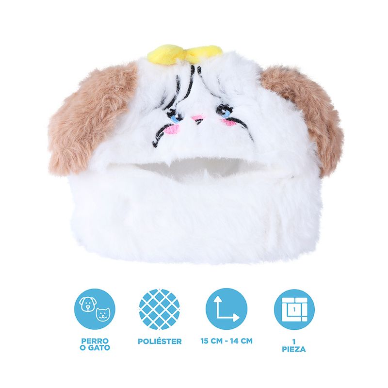 Gorro-Para-Gato-MINISO-Souffle-Mikko-100-Poli-ster-Blanco-3-24771