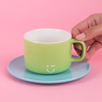 Taza-Con-Plato-Miniso-MINISO-Rainbow-Cer-mica-Verde-210-ml-2-24507