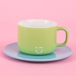 Taza-Con-Plato-Miniso-MINISO-Rainbow-Cer-mica-Verde-210-ml-4-24507