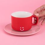 Taza-Con-Plato-Miniso-MINISO-Rainbow-Cer-mica-Roja-210-ml-2-24508