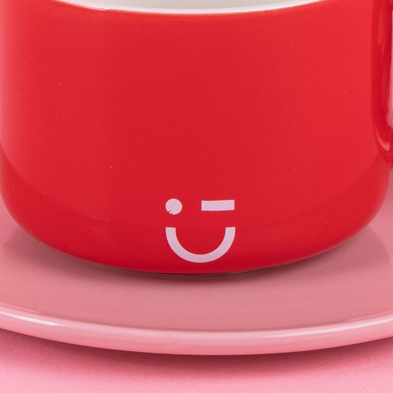 Taza-Con-Plato-Miniso-MINISO-Rainbow-Cer-mica-Roja-210-ml-5-24508