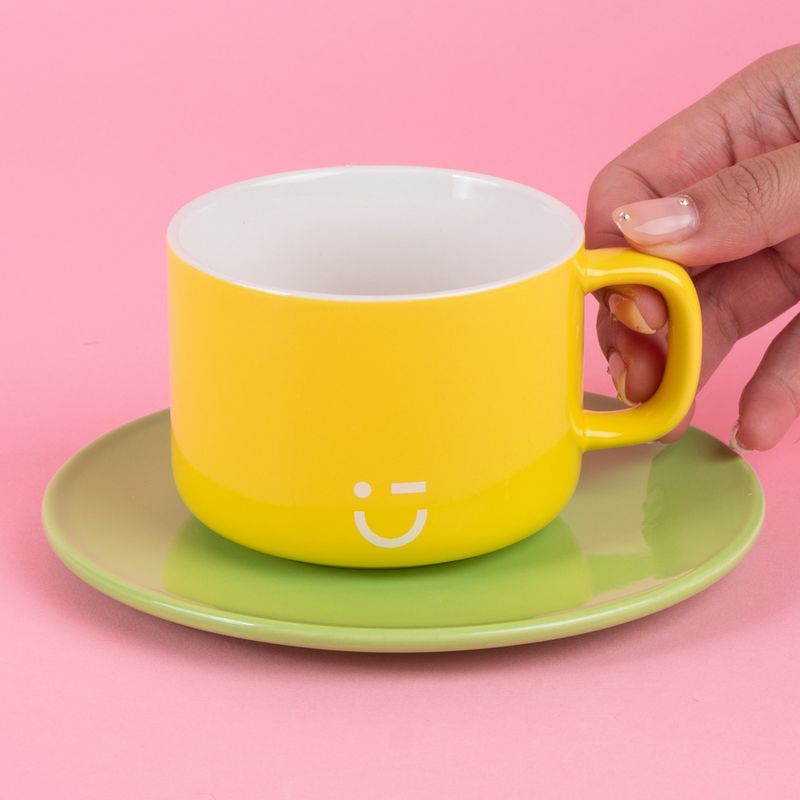 Taza-Con-Plato-Miniso-MINISO-Rainbow-Cer-mica-Multicolor-210-ml-2-24509