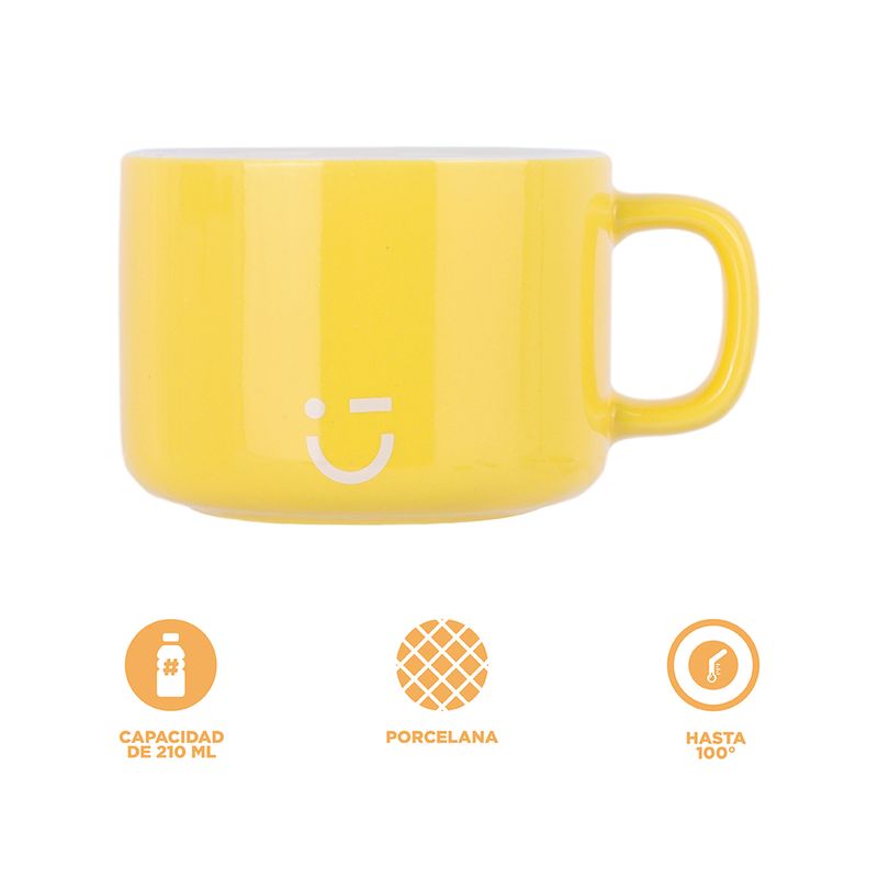 Taza-Con-Plato-Miniso-MINISO-Rainbow-Cer-mica-Multicolor-210-ml-3-24509