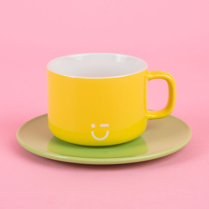 Taza-Con-Plato-Miniso-MINISO-Rainbow-Cer-mica-Multicolor-210-ml-4-24509