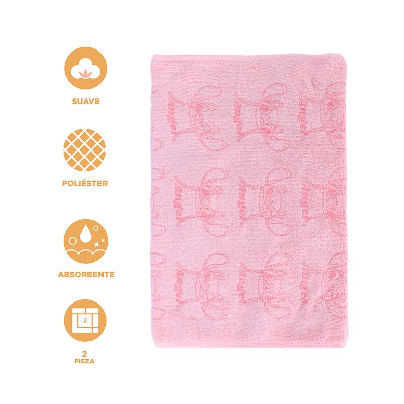 Toalla-Para-Manos-Disney-Stitch-82-Poli-ster-18-Poliamida-Rosa-3-24524
