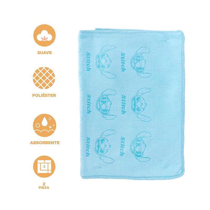 Toalla-Para-Manos-Disney-Stitch-82-Poli-ster-18-Poliamida-Verde-Aqua-3-24525