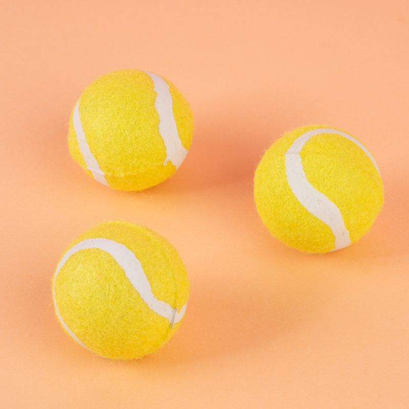 Juguetes-Para-Mascotas-Pelotas-Miniso-MINISO-Poli-ster-Amarillas-3-Piezas-4-24559
