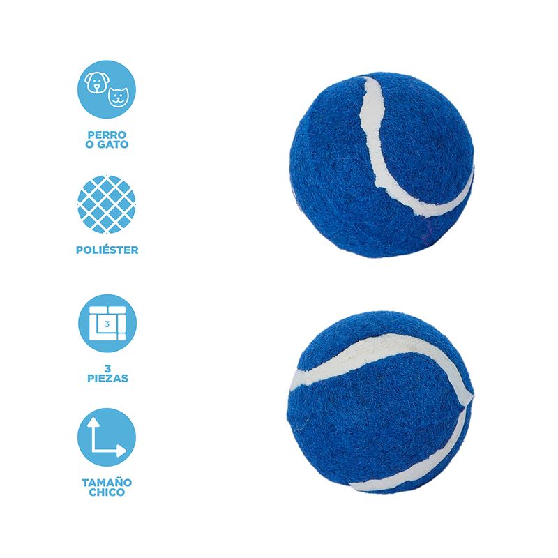 Juguetes-Para-Mascotas-Pelotas-Miniso-MINISO-Poli-ster-Azules-3-Piezas-3-24560