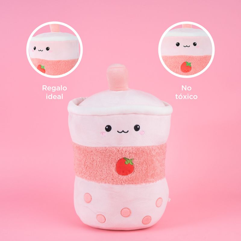 Peluche-Miniso-Malteada-De-Fresa-Fruit-Te-Felpa-Rosa-6-24570