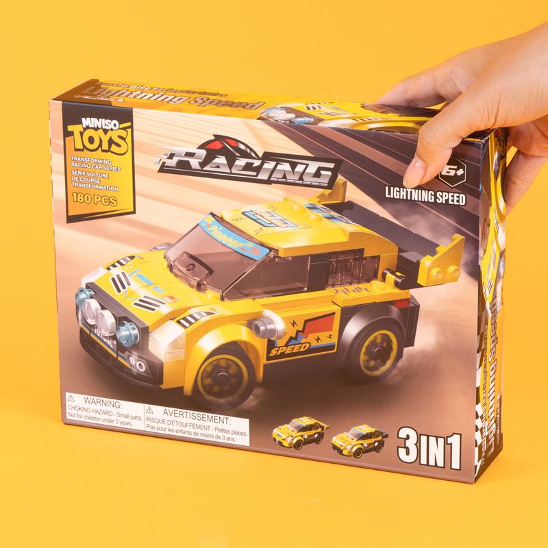 Bloques-De-Construcci-n-Miniso-MINISO-Auto-De-Carreras-Amarillo-180-Piezas-2-24571