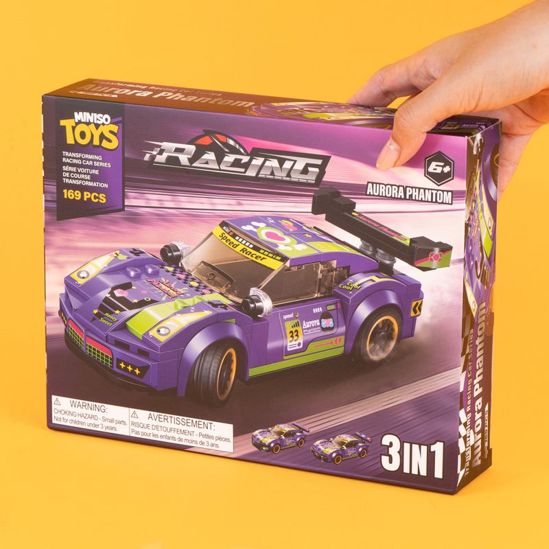 Bloques-De-Construcci-n-Miniso-MINISO-Auto-De-Carreras-Morado-169-Piezas-2-24573