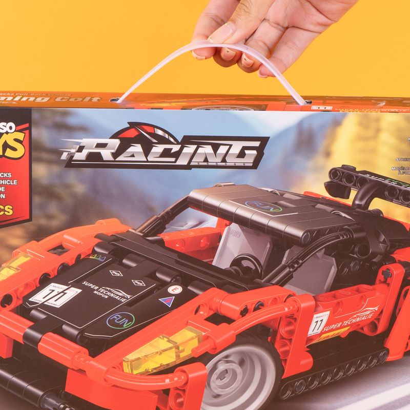 Bloques-De-Construcci-n-Miniso-MINISO-Auto-De-Carreras-Rojo-338-Piezas-5-24574