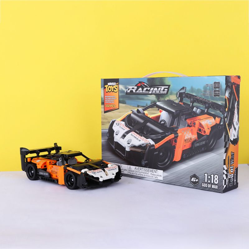 Bloques-De-Construcci-n-Miniso-MINISO-Auto-De-Carreras-Naranja-332-Piezas-4-24577