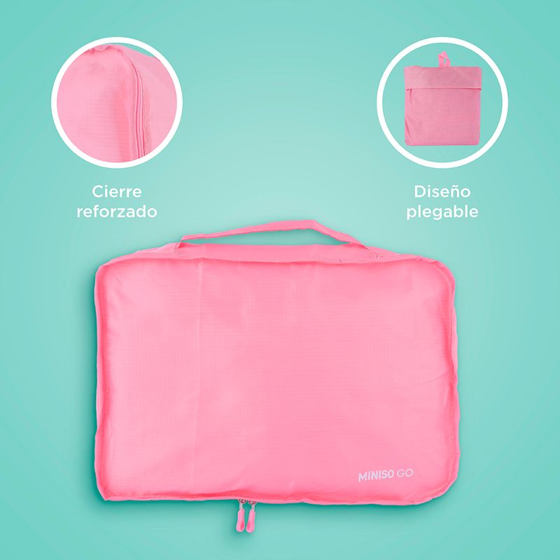 Bolsa-De-Almacenamiento-Plegable-Miniso-MINISO-Miniso-Go-Sint-tica-Rosa-5-24587