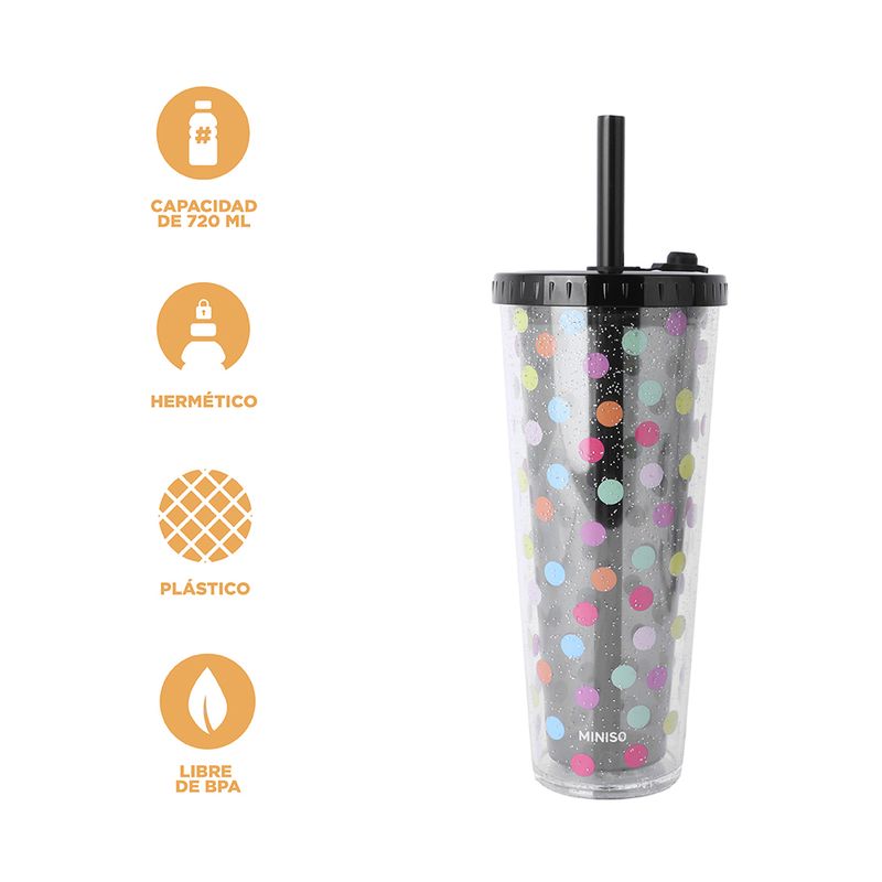 Vaso-Con-Tapa-Y-Popote-MINISO-Dots-Pl-stico-Negro-3-24897