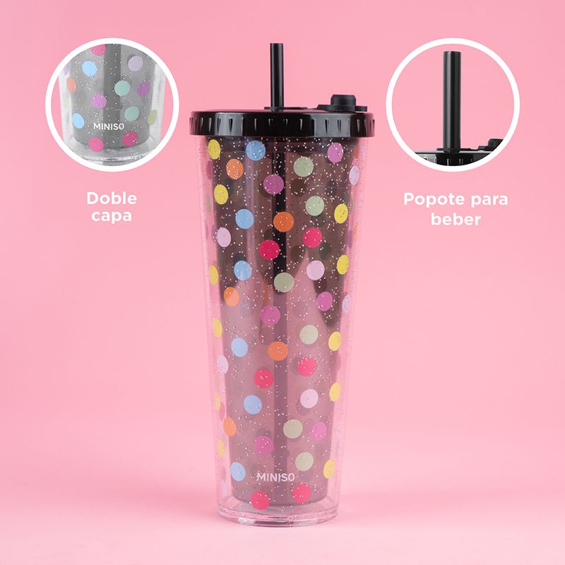 Vaso-Con-Tapa-Y-Popote-MINISO-Dots-Pl-stico-Negro-5-24897
