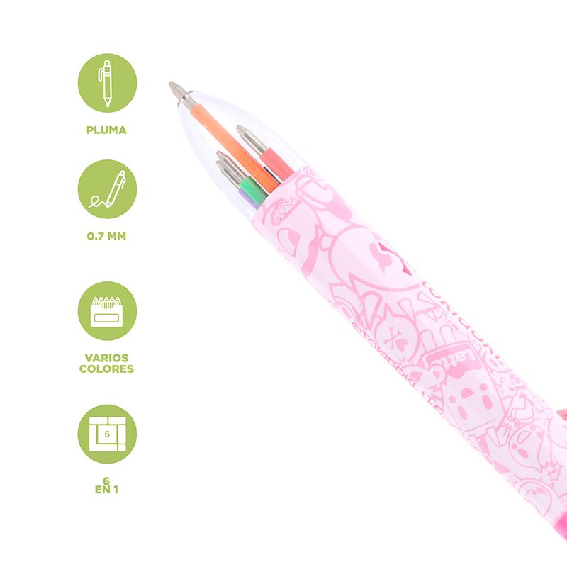 Pluma-Retr-ctil-TOKIDOKI-6-En-1-Multicolor-Barril-Rosa-4-24973