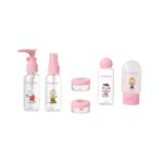 Kit-Botellas-De-Viaje-Snoopy-Pl-stico-Rosas-6-Piezas-2-26052