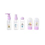 Kit-Botellas-De-Viaje-Snoopy-Pl-stico-Lilas-6-Piezas-2-26053