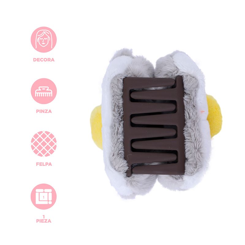 Pinza-Para-Cabello-MINI-FAMILY-Sr-Miniso-Afelpada-Gris-3-25045