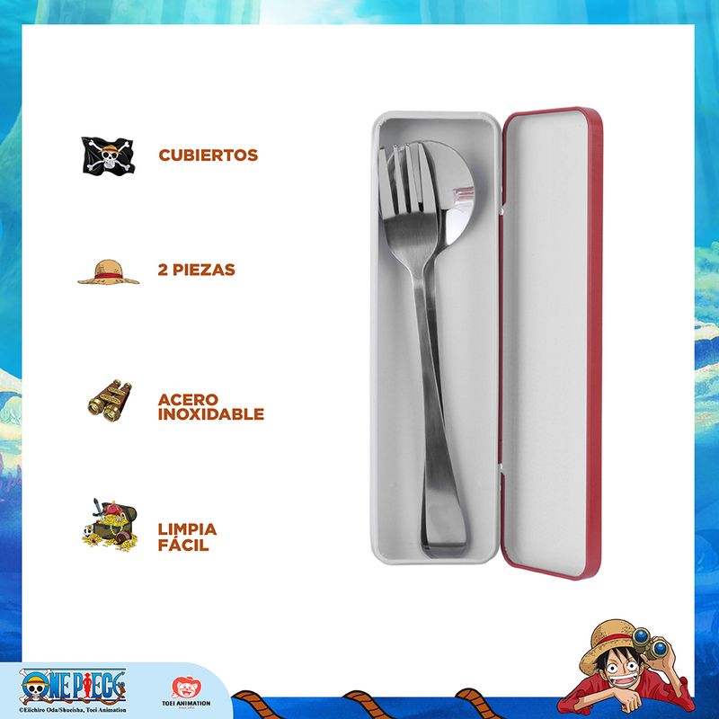 Kit-De-Cubiertos-Con-Estuche-One-Piece-Monkey-D-Luffy-Acero-Inoxidable-Rojo-2-Piezas-3-25403