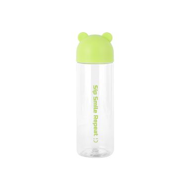 Botella con Tapa Enroscable Osito Verde Plástico Miniso 500 ml