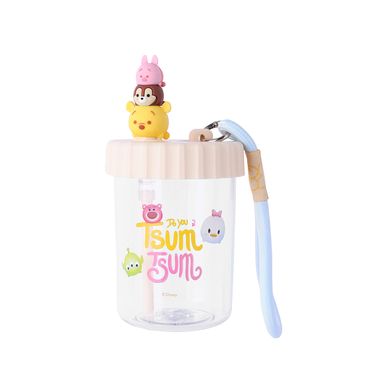 Vaso Con Tapa Y Popote DISNEY Tsum Tsum Plástico Amarillo