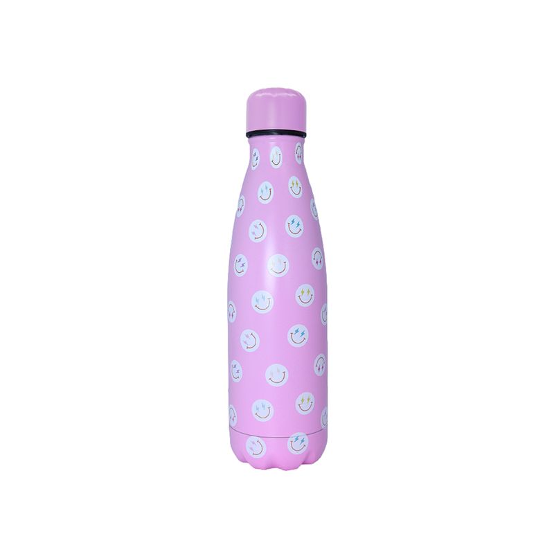 Termo-Con-Tapa-Enroscable-Miniso-MINISO-Estampado-De-Caritas-Acero-Inoxidable-Rosa-500-ml-1-24499