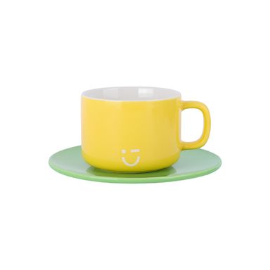 Taza Con Plato Miniso MINISO Rainbow Cerámica Multicolor 210 ml