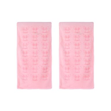 Toalla Para Manos Disney Stitch 82% Poliéster, 18% Poliamida Rosa