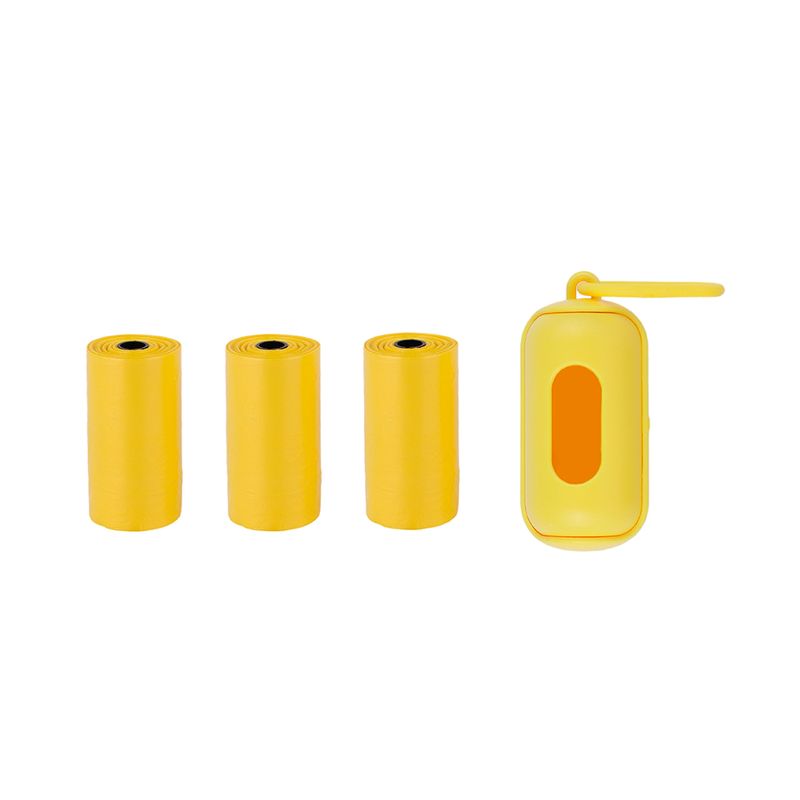 Bolsa-Para-Desechos-De-Mascotas-Con-Dispensador-MINISO-Port-til-Amarillas-3-Piezas-1-24831