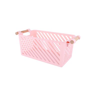Cesta De Almacenamiento MINISO Rectangular Plástico Palo De Rosa