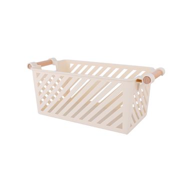 Cesta De Almacenamiento MINISO Rectangular Plástico Beige