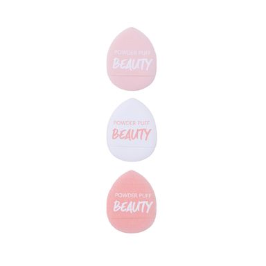 Set Esponjas De Maquillaje Miniso Beauty Multicolor 3 Piezas