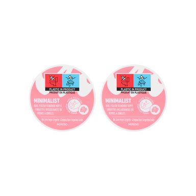 Set Toallitas Quita Esmalte Minimalist Rosas 2 Piezas