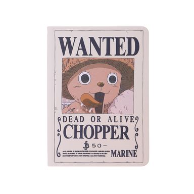 Libreta One Piece Tony Tony Chopper Pasta Dura Beige 12.2x16.5 cm Rayas 80 Hojas