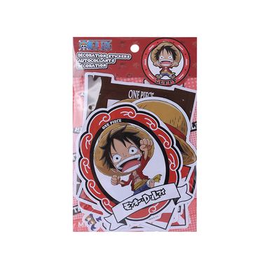 Plantilla De Stickers One Piece Monkey D. Luffy Multicolor 15 Piezas