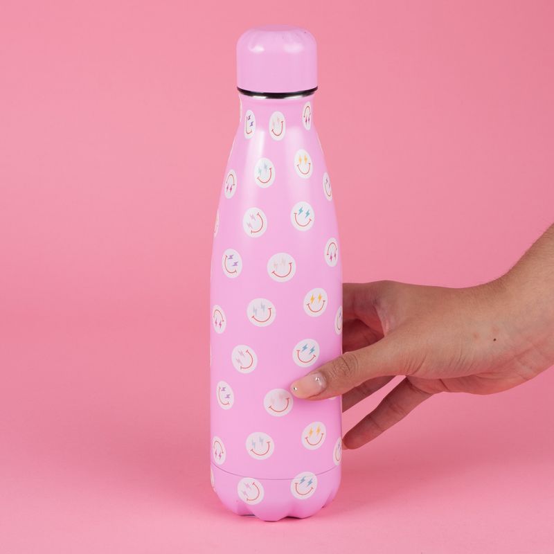 Termo-Con-Tapa-Enroscable-Miniso-MINISO-Estampado-De-Caritas-Acero-Inoxidable-Rosa-500-ml-2-24499