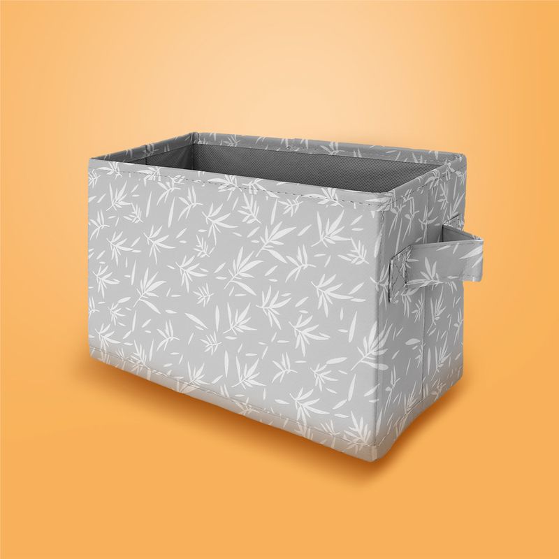 Organizador-Plegable-Estampado-De-Hojas-Sint-tico-Gris-25x13x15-5-cm-2-28744