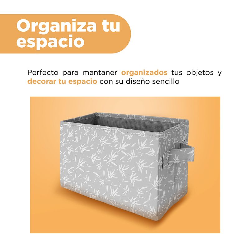 Organizador-Plegable-Estampado-De-Hojas-Sint-tico-Gris-25x13x15-5-cm-4-28744