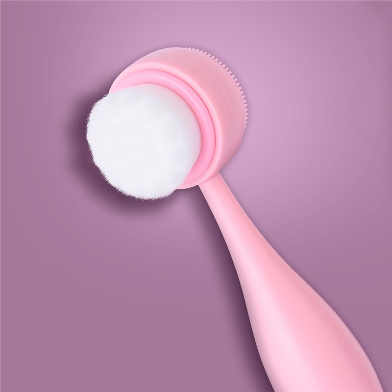Cepillo-De-Limpieza-Facial-Doble-Cara-Sint-tico-Rosa-15-cm-2-28799