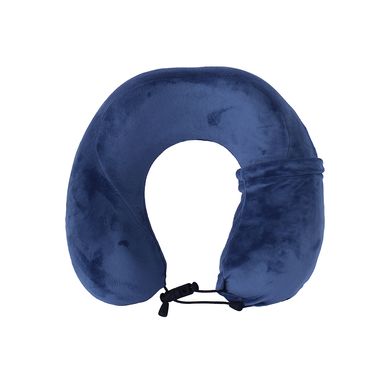 Almohada De Viaje Con Funda Memory Foam Azul 29x29 cm