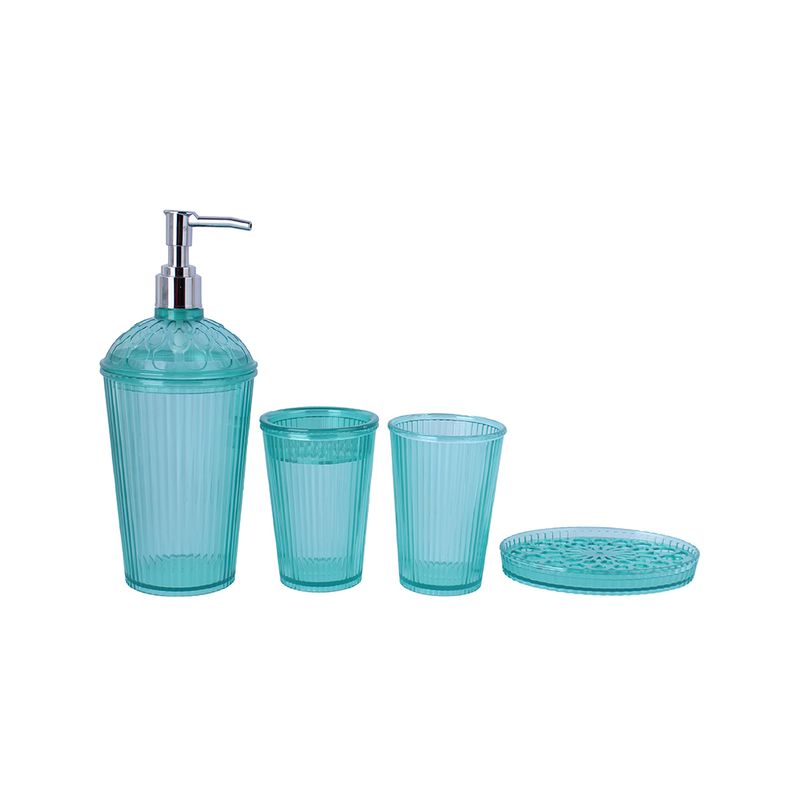 Kit-Accesorios-Para-Ba-o-Dise-o-En-Relieve-Sint-ticos-Verde-Aqua-4-Piezas-1-28702
