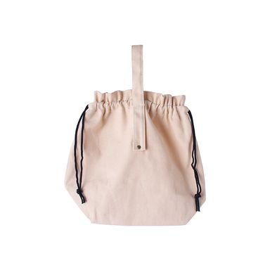 Bolsa Con Asa Textil Beige 19x13x30 cm