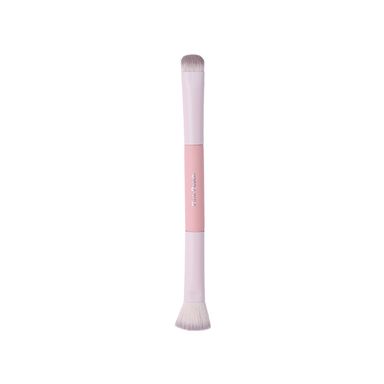Brocha De Maquillaje Para Rubor y Corrector Doble Cabeza Sintética 17.5 cm