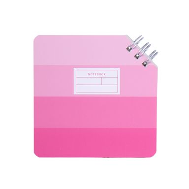 Libreta De Espiral Tipo Bloc Rosa 9.5x9.5 cm 80 Hojas Rayas