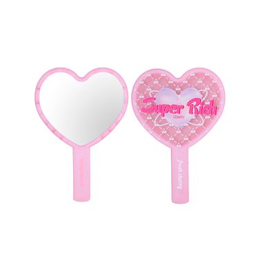 Espejo De Mano Corazón Cherry Valentine Sintético Rosa 11x16 cm