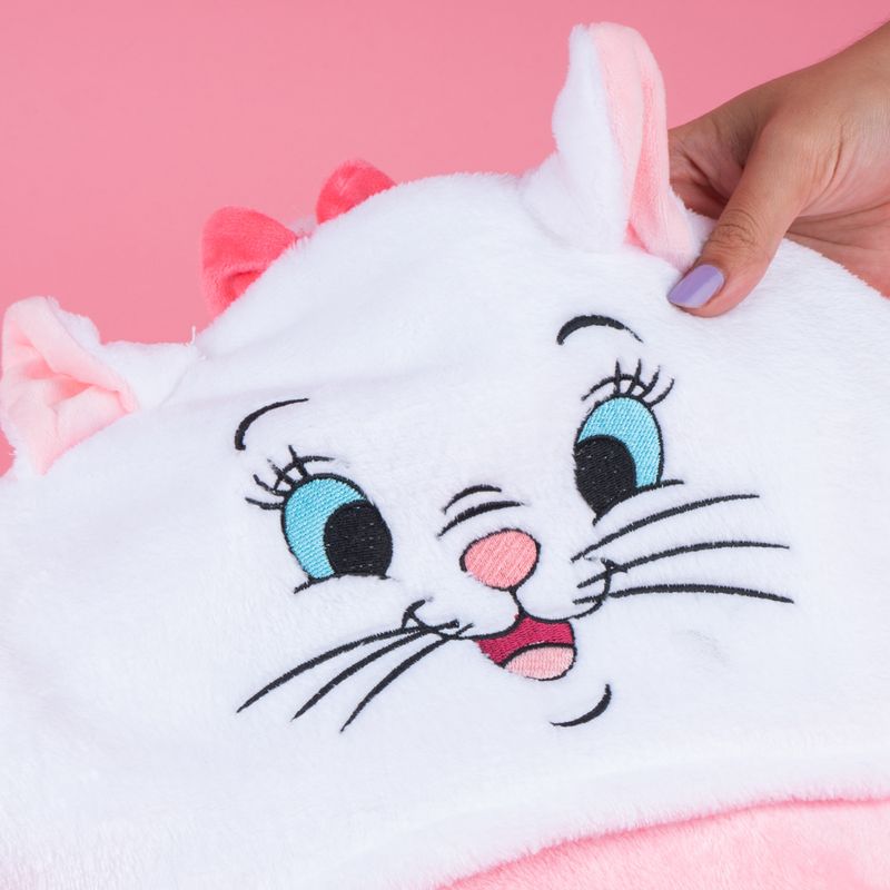 Manta-Con-Capucha-Disney-Marie-100-Poli-ster-Rosa-7-23437