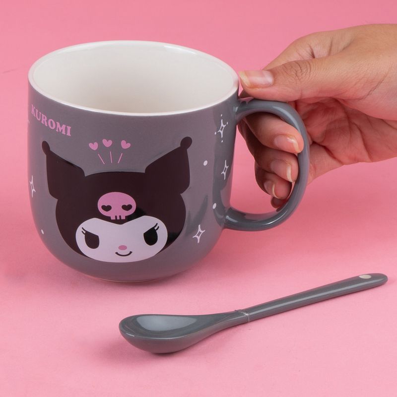 Taza-Con-Cuchara-Sanrio-Kuromi-Cer-mica-Negra-450-ml-2-23875