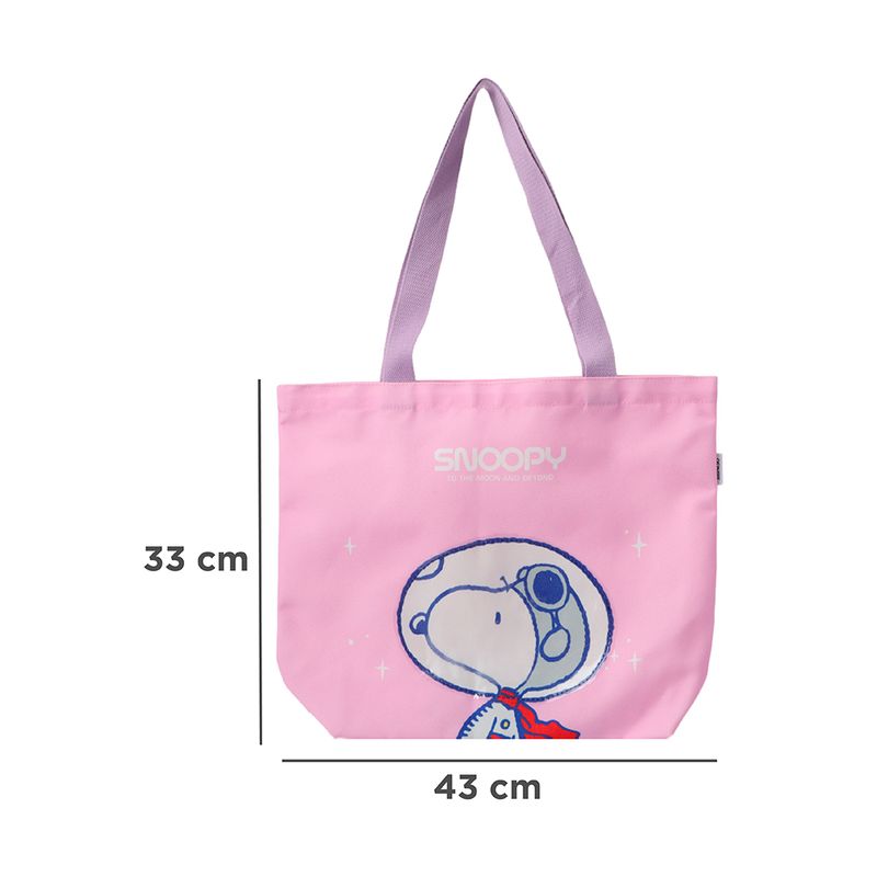 Bolsa-De-Compras-Snoopy-Explorador-Del-Espacio-100-Poli-ster-Rosa-6-24313